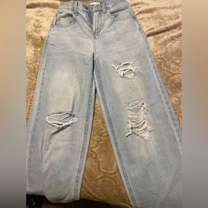 High waisted baggy jeans (size 0)